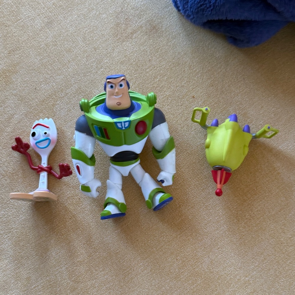 Buzz Lightyear Action Figure and forky Toy Story